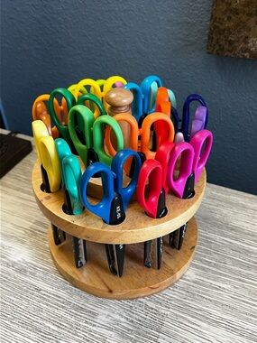 Kraft Edgers Craft Scissors Set (18) with Wooden Carrier